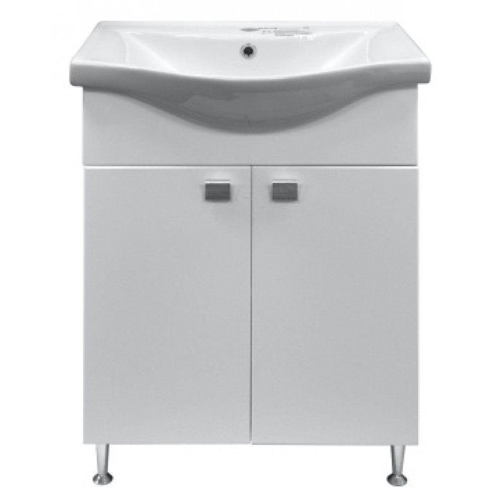 Комплект Тумба София 60 с раковиной Basic 60 (Турция)(600х820х460) (2 места)