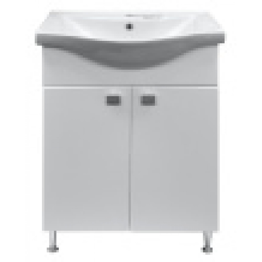 Комплект Тумба София 60 с раковиной Basic 60 (Турция)(600х820х460) (2 места)