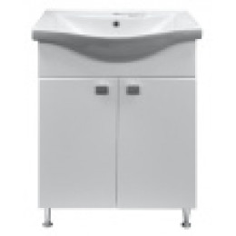 Комплект Тумба София 60 с раковиной Basic 60 (Турция)(600х820х460) (2 места)