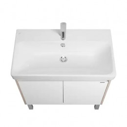 Сканди 80 Тумба Doors Белый/Дуб Верона (БЕЗ УМЫВАЛЬНИКА Адриана-80)