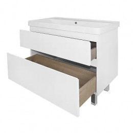 Комплект Тумба Мила 90 Н (910х470х860) Напольная с раковиной Monte 90