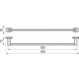 Полотенцедержатель (1 полотенце), 66 см CR 310.00
