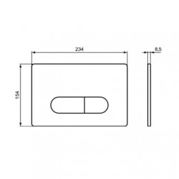R0115AC OLEAS™ M1 Механическая панель смыва, двойной смыв(Белая)