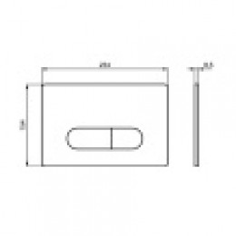 R0115AC OLEAS™ M1 Механическая панель смыва, двойной смыв(Белая)