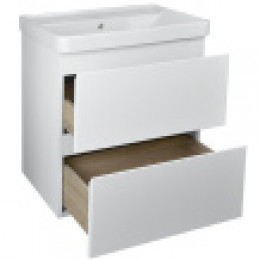 Комплект Тумба Мила 60 (600*670*475) подвесная с раковиной Monte 60