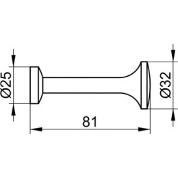 11616010000 Elegance  Крючок для халата 82 мм