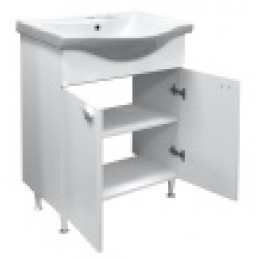 Комплект Тумба София 60 с раковиной Basic 60 (Турция)(600х820х460) (2 места)