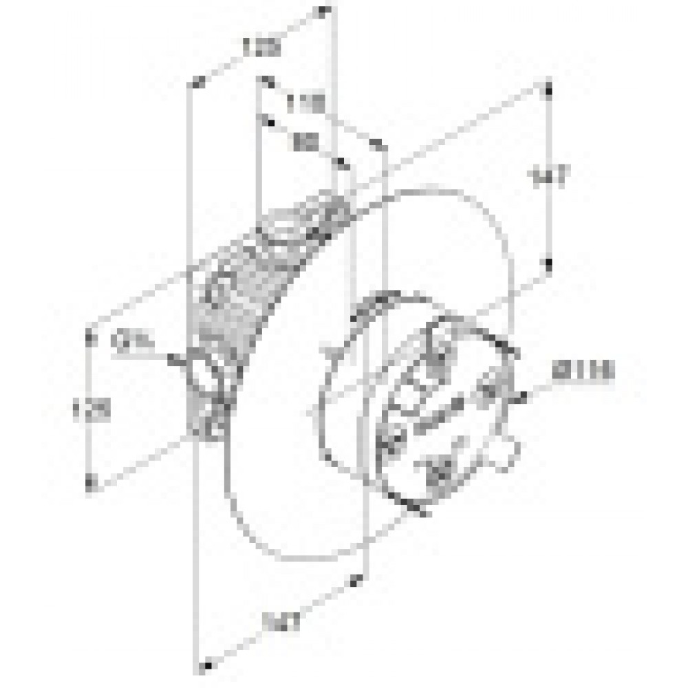 Набор 7 в 1 KLUDI AMEO с кнопочным дивертером, хром (416590575,88011,6651405-00,6442505-00,6556005-00,6450005-00,6107105-00)