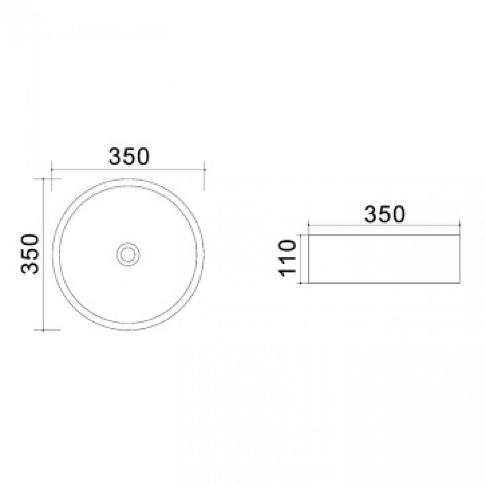 AZ-4361 Раковина накладная 35*35*11