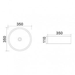 AZ-4361 Раковина накладная 35*35*11