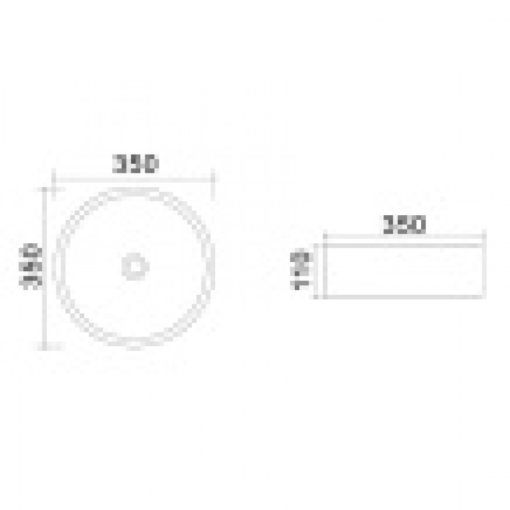 AZ-4361 Раковина накладная 35*35*11