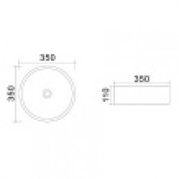AZ-4361 Раковина накладная 35*35*11
