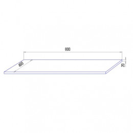 Столешница на тумбу Lotos 80 Белый Глянец