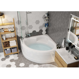 MINI CATALINA Ванна акриловая угловая 125х125 см, без панели и каркаса, белая