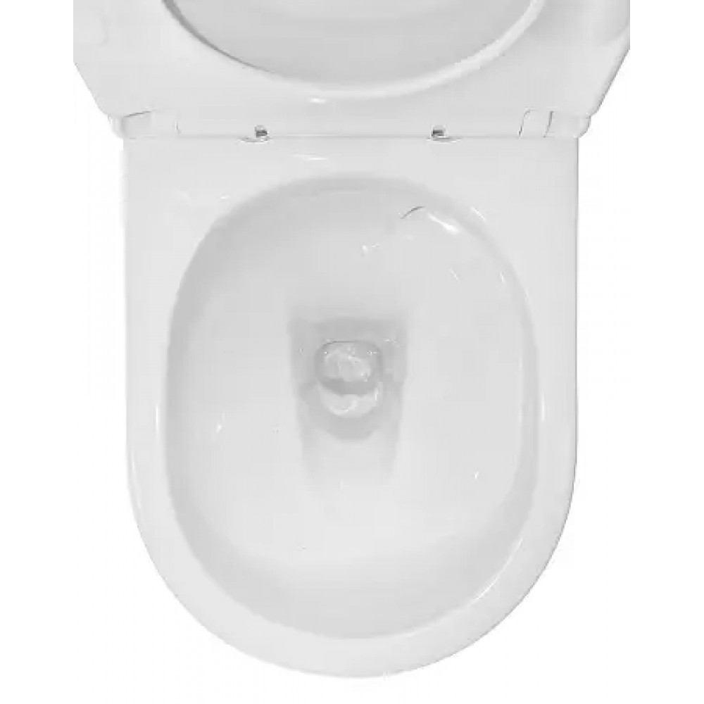 LANDER Унитаз напольный безободковый в комплекте с бачком и сиденьем дюропласт микролифт, смыв ТОРНАДО . Размер 630x350x795 мм (2 места)