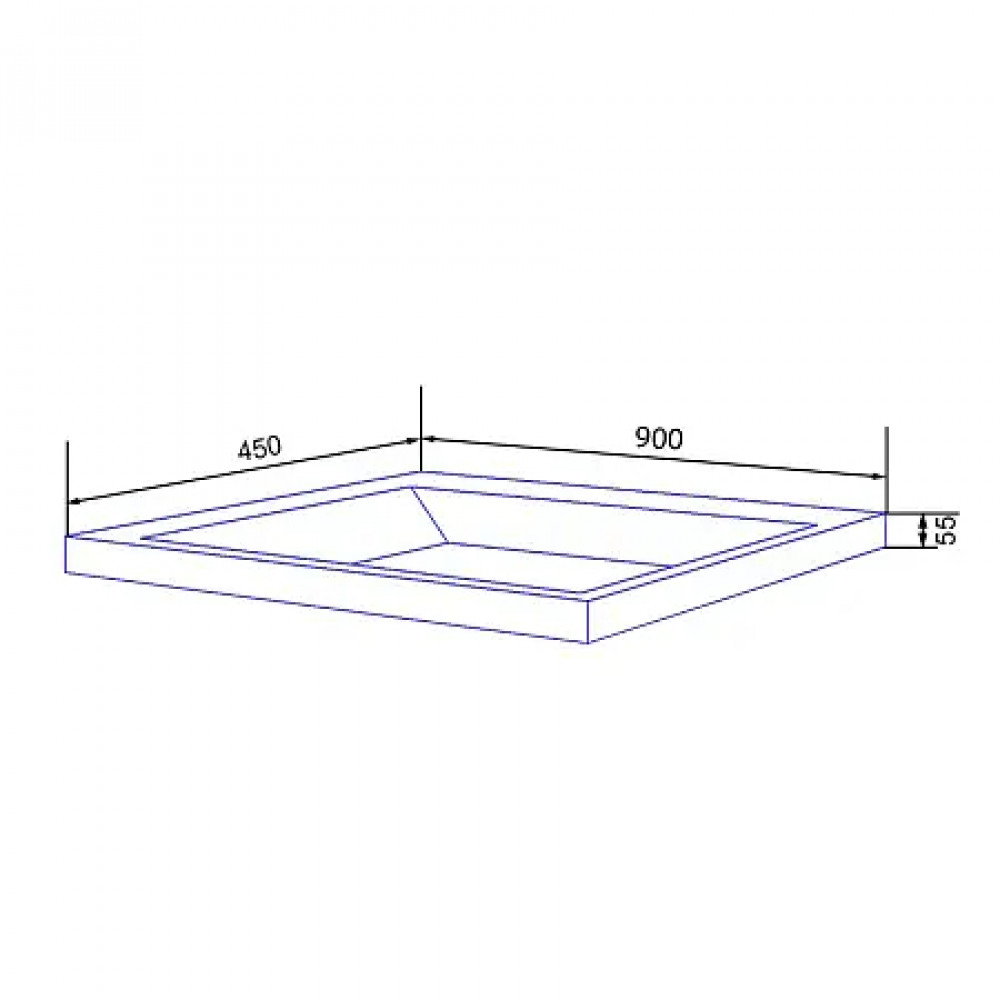 Комплект Тумба ARMARIO 90/2 подвесная МАТОВЫЙ СЕРЫЙ с раковиной CLASSIK 90