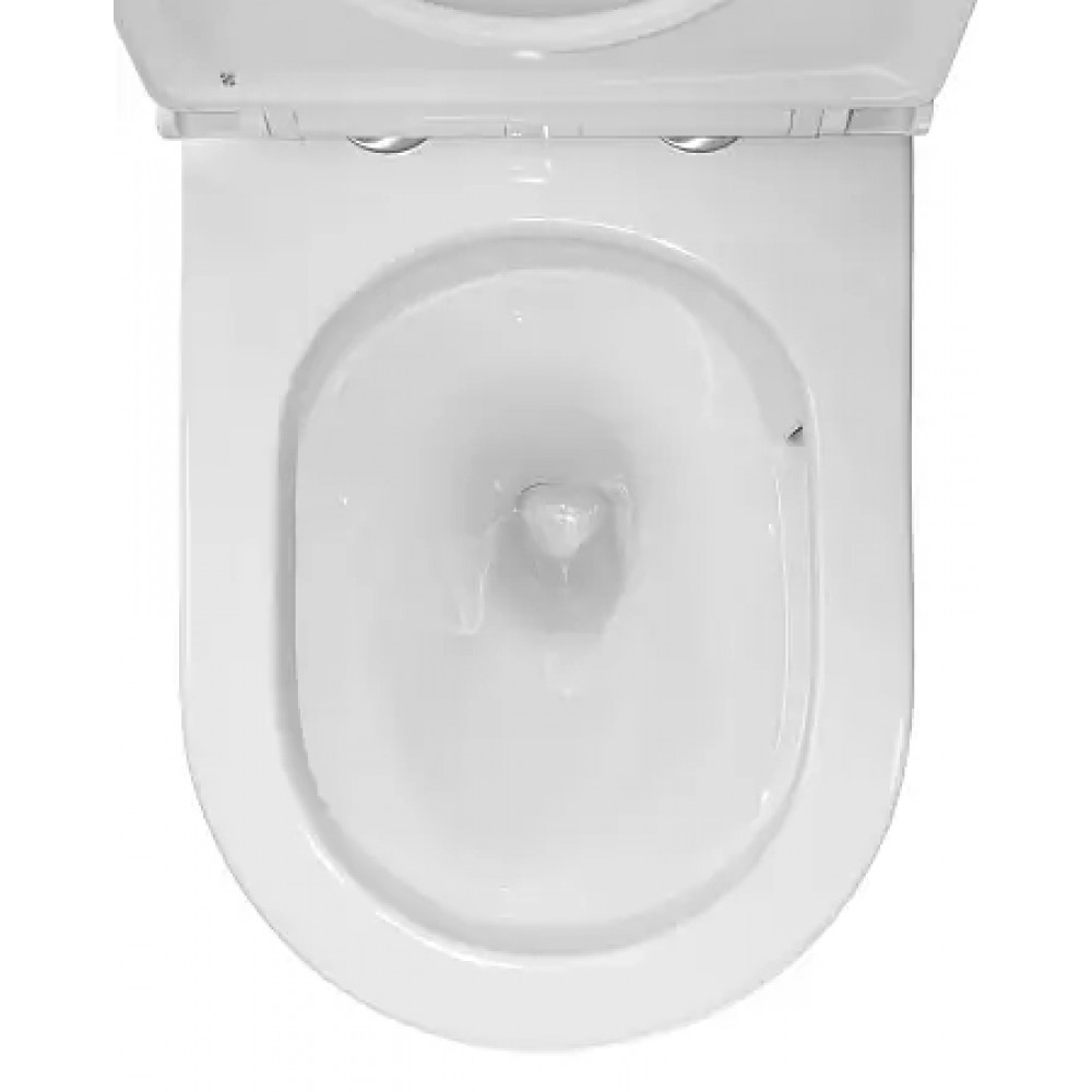 Azario Margo Унитаз напольный ТОРНАДО  с сиденьем микролифт 670*390*850 мм (2 МЕСТА)