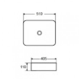 AZ-2178 Раковина накладная. Размер :510*405*110 мм
