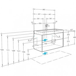 Оливия 90 Тумба Бежевый/Дуб веллингтон БЕЗ УМЫВАЛЬНИКА "Адриана-90")