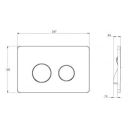  Панель смыва, хром глянцевый, круглая, AZARIO