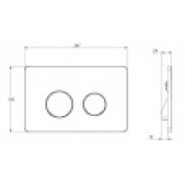  Панель смыва, хром глянцевый, круглая, AZARIO