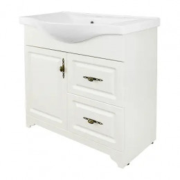 Комплект Тумба Janet  80 с раковиной Basic 80 ольха (2 места)