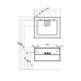 РИМИНИ 100 Тумба (БЕЗ УМЫВАЛЬНИКА ПРЕМЬЕР М 1000) NEW