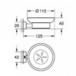 40754001 Essentials Cube Мыльница с держателем, хром