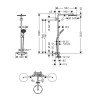 27633990 Raindance Select S Showerpipe 240 1 jet with PowderRain, полированное золото