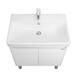 Сканди 70 Тумба Doors Белый глянец/Белый матовый (БЕЗ УМЫВАЛЬНИКА Адриана-70)