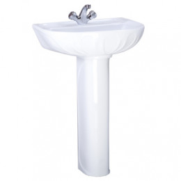 Умывальник Лотос бел. 580* 500 ( пьед. Вест)