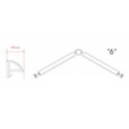 Набор (2 заглушки + 2 угловых соединения) для планки 6