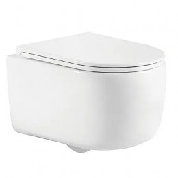 AZ-5102T-WHT NATA Унитаз подвесной с системой смыва Tornado в комплекте с быстросъемным сиденьем микролифт, дюропласт 515*360*350mm