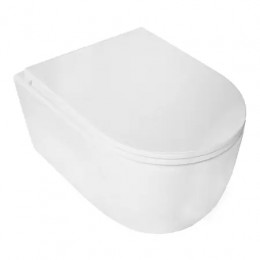 AZ-5102T-WHT NATA Унитаз подвесной с системой смыва Tornado в комплекте с быстросъемным сиденьем микролифт, дюропласт 515*360*350mm