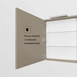 OLETA Шкаф зеркальный 500мм левый, капучино матовый