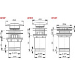 Слив для умывальника ClickClack короткий хром