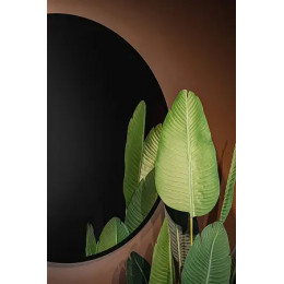 AZARIO зеркало Monaco-BLACK d1000 бесконтактный сенсор, доп.упаковка, парящая подсветка (в стену)