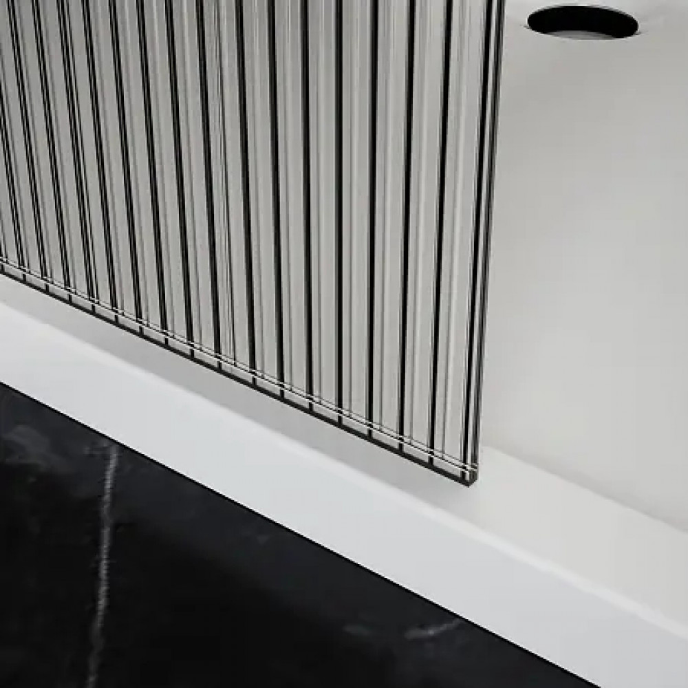 AZ-251-110-BGL-CRF Душевая перегородка Walk-in, 110x195-BGL-CRF, Рифленое стекло 8 мм, профиль брашированное золото