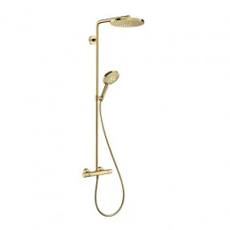 27633990 Raindance Select S Showerpipe 240 1 jet with PowderRain, полированное золото