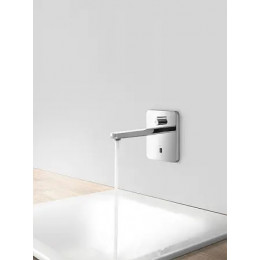 KLUDI ZENTA Электронный смеситель для умывальника,настен.монтаж,питание от сети 240В или батарейки,и