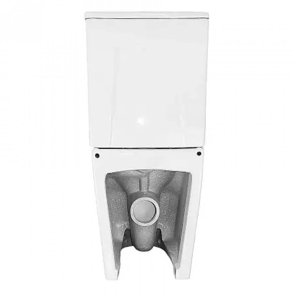 LANDER Унитаз напольный безободковый в комплекте с бачком и сиденьем дюропласт микролифт, смыв ТОРНАДО . Размер 630x350x795 мм (2 места)