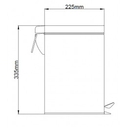 AZ-301-8L Мусорное ведро с педалью 8 л., хром
