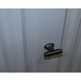 Пенал LAURA подвесной МАТОВЫЙ СЕРЫЙ правый ручка ЧЕРНЫЙ (390*1340*300)