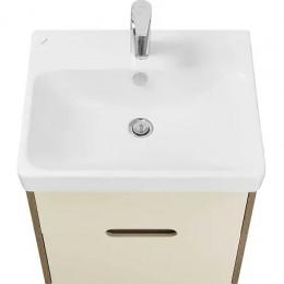 Оливия 55 Тумба Бежевый/Дуб веллингтон (БЕЗ УМЫВАЛЬНИКА "Адриана-55")