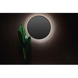 AZARIO зеркало Monaco-BLACK d1000 бесконтактный сенсор, доп.упаковка, парящая подсветка (в стену)