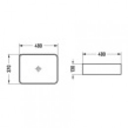 AZ-2074 Раковина накладная. Размер 480*370*130 мм