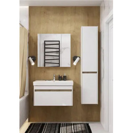 Марти 80 Тумба-умывальник Белый/Дуб Эндгрейн (Умывальник "Адриана-80")