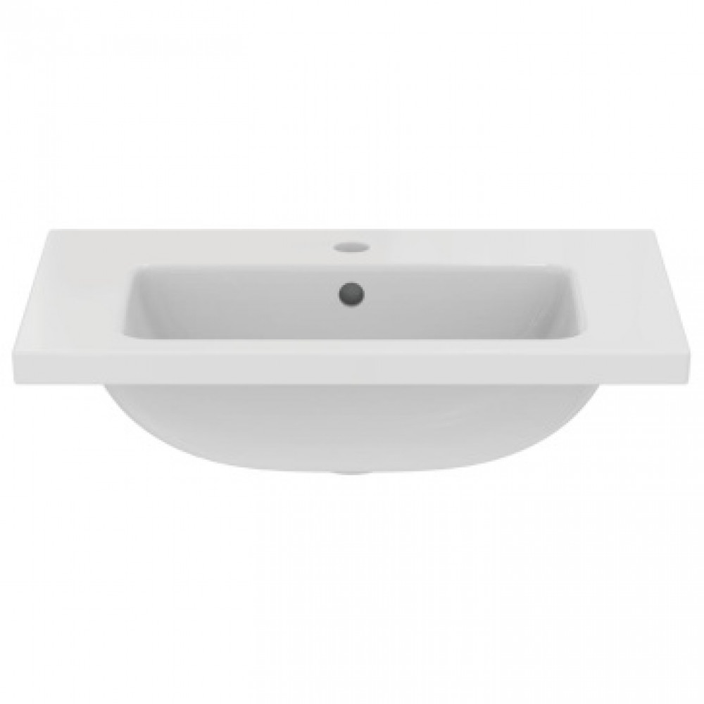 Ideal Standard i.life S Vanity раковина 61x39 см с отверстием под смеситель, с отверстием перелива, без крепежа. Узкая проекция - 38,5 см. Для монтажа