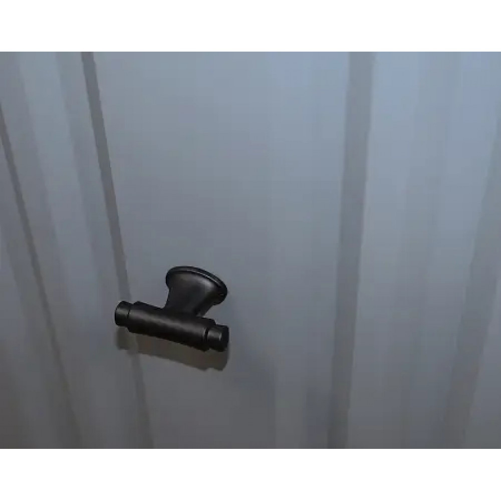 Пенал LAURA подвесной МАТОВЫЙ СЕРЫЙ левый ручки ЧЕРНЫЙ (390*1340*300)