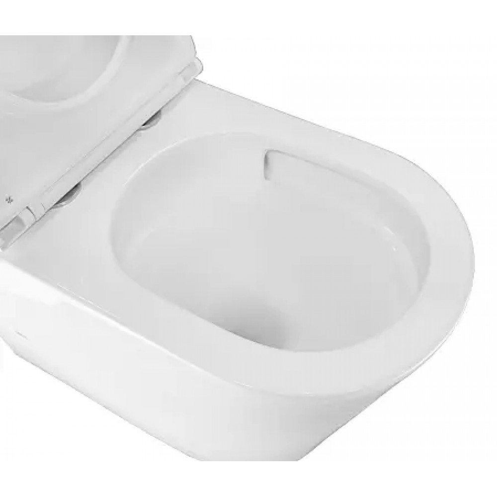 Azario Margo Унитаз напольный ТОРНАДО  с сиденьем микролифт 670*390*850 мм (2 МЕСТА)